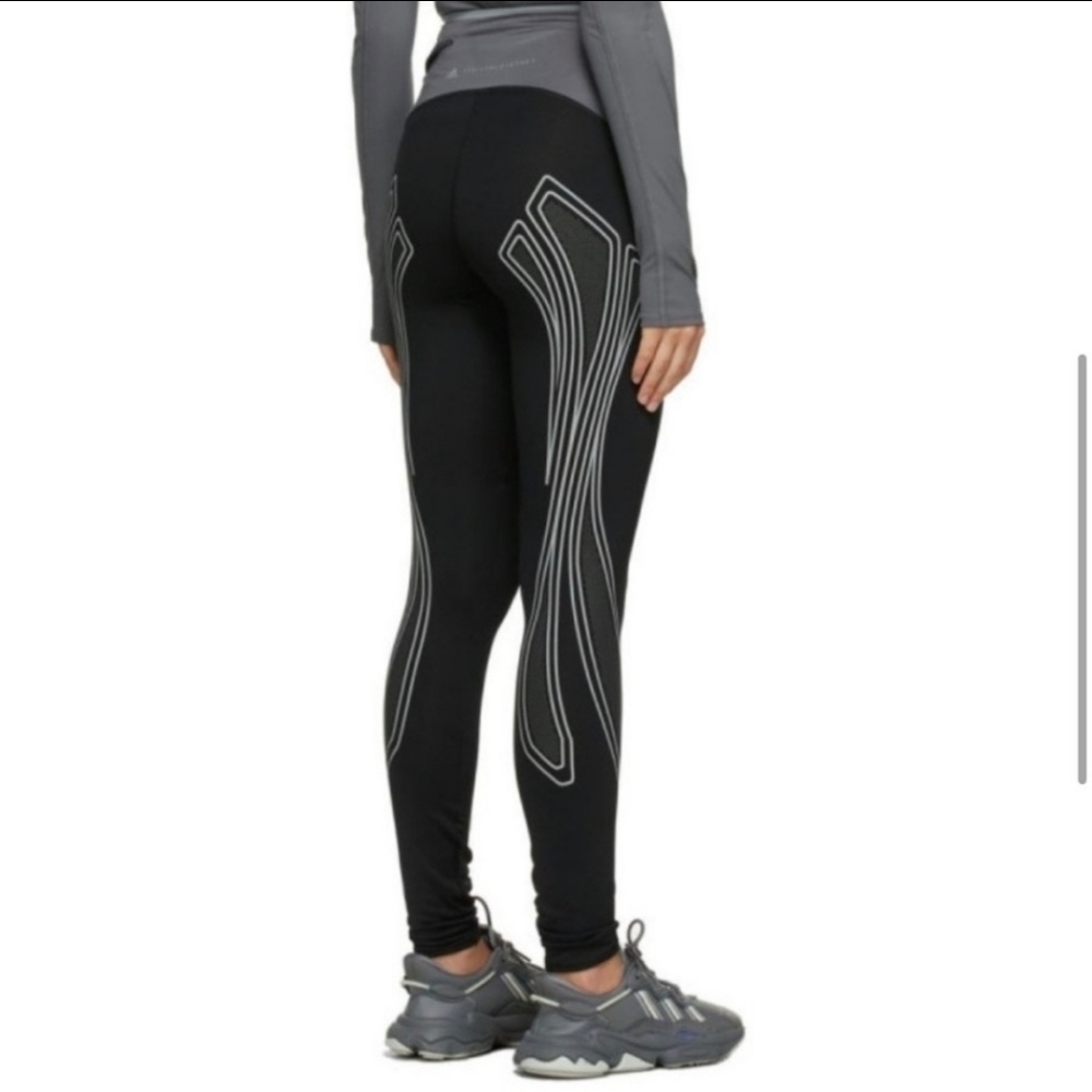 Adidas Stella McCartney TruePace TI Running Tights Leggings Black Granit Size S